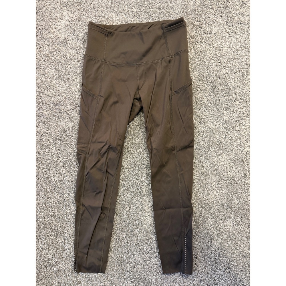 Lululemon Leggings Womens 4* Brown Speed Up Tight Mid Rise Luxtreme Pockets